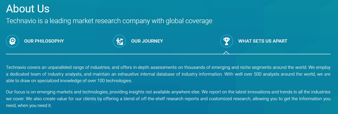 Technavio (테크나비오) 조사회사 설명